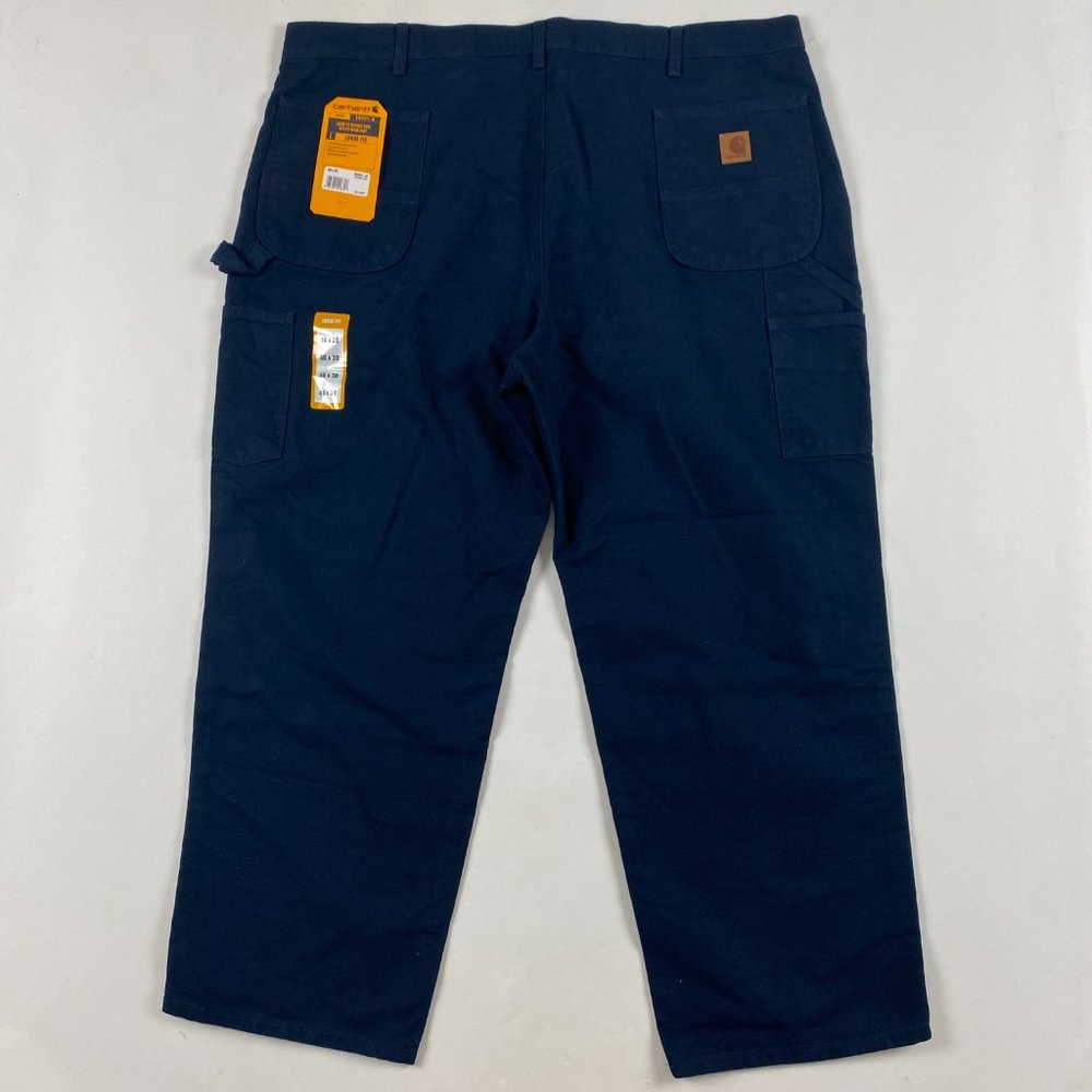 Carhartt Loose Fit Washed Duck Utility Pants Mens 46 x 30 Blue B11 MDT New NWT